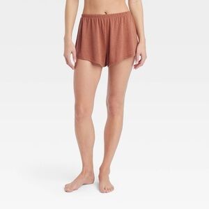 Stars Above™ Women’s Slub Knit Lounge Shorts Brown XXL